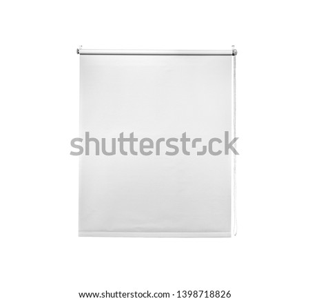 White roller blind isolated, ready for your design or mockup. 