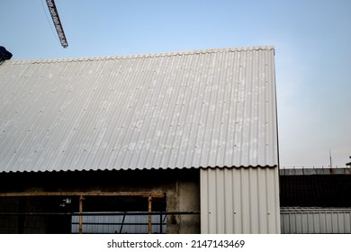 
white roof with a steep slope