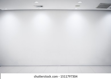 White Room with ceiling light from panel bulbs.
