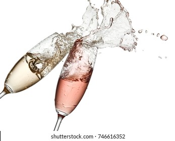 White And Rose Champagne Splash