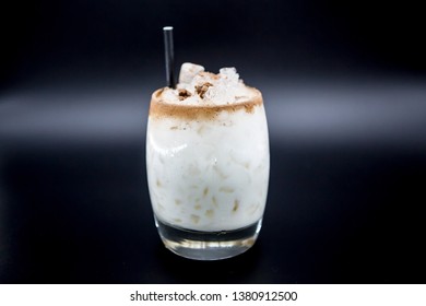 White Russian Cocktail Drink In Bar