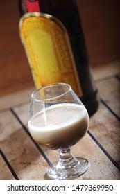 A White Russian is a cocktail made with vodka, coffee liqueur and cream served with ice in an Old Fashioned glass. Often milk or half and half will be used as an alternative to cream.
