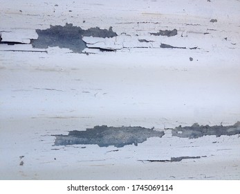 White rustic abstract design background chipped paint flaking corrogated metal sheet