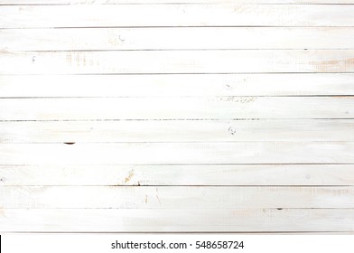 White Rustic Wood Plank Texture Background. Top View