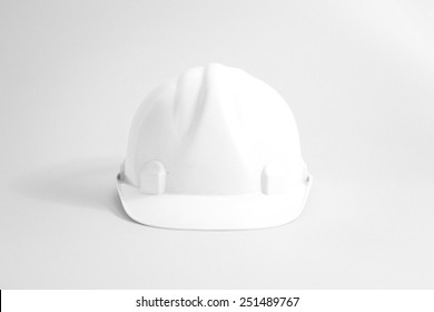 White Safety Helmet  On White Background, Industrial Workers Or Construction  Protect For Security Head, For Safety Project Of Workman An Engineer Construction Site To Job Team,2023