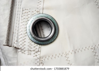 A White Sail With Eyelet