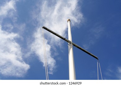 White sailing pole