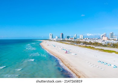 White Sand Beach In Miami Beach Florida