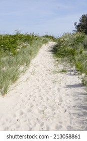 White Sand Beach Path On Bryher, Isles Of Scilly