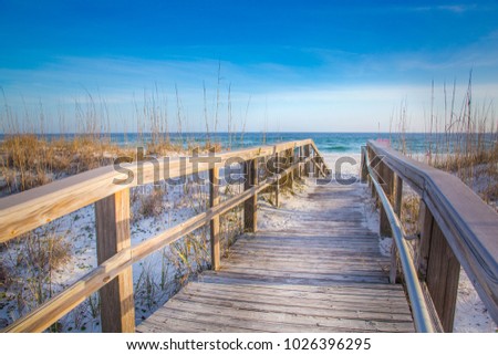 White Sand Beach Pensacola Boardwalk