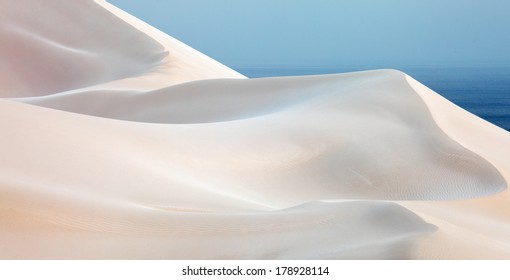 White Sand Dunes In Socotra Island