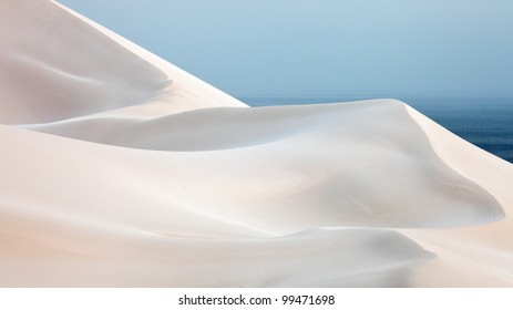 White Sand Dunes In Socotra Island