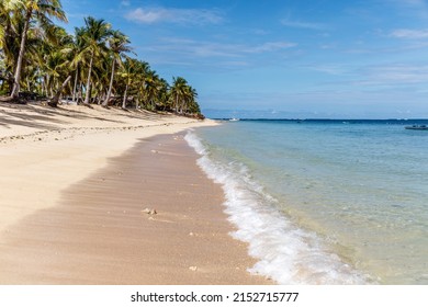 White Sand Nemberala Beach With Palm Trees On Rote Island, East Nusa Tenggara Province, Indonesia
