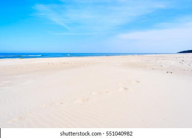 White sand on idyllic beach, Baltic Sea, Poland
