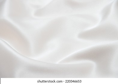 White Satin Fabric As Background