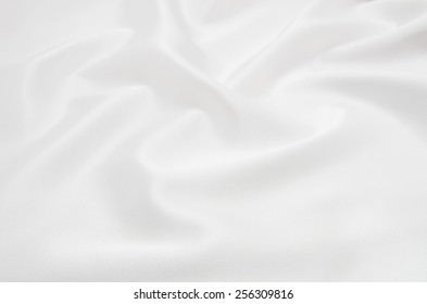 White Satin Fabric As Background