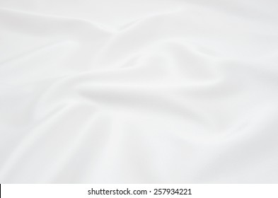 White Satin Fabric As Background