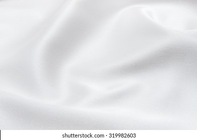 White Satin Fabric As Background