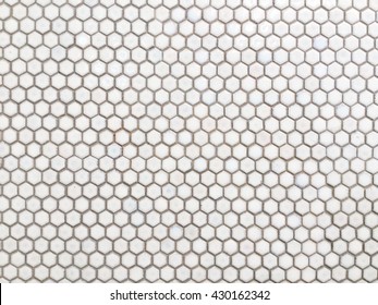 White seamless hexagonal wall background 