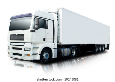 White Semi Truck