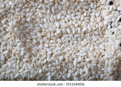 White Sesame Seeds Close Up Photo