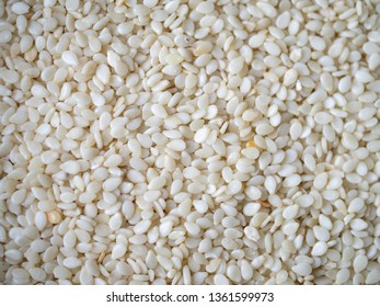 white sesame seeds macro - Shutterstock ID 1361599973
