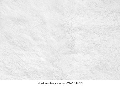 White shaggy blanket texture as background. Fluffy fake textile fur. - Shutterstock ID 626101811