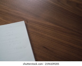 White sheet of notebook with copy space. Back to school concept