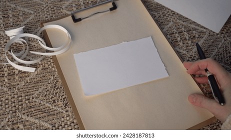 White sheet of paper. Empty space to write.