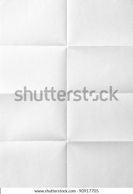 white sheet of paper\
folded in eight