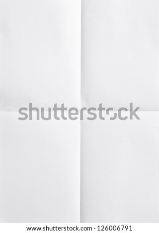 white sheet of paper folded in four