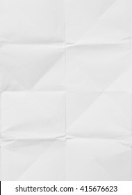 White Sheet Of Paper Folded Texture