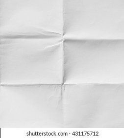 White Sheet Of Paper Folded Texture