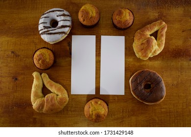 white sheet surrounded by bread