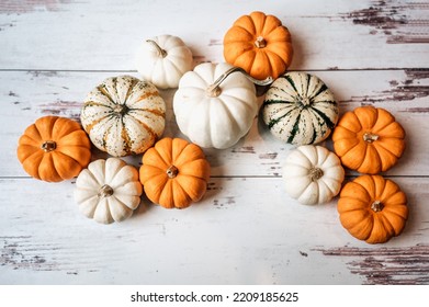 White Shiplap Fall Pumpkin Background