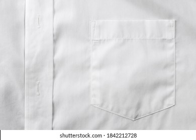White Shirt Chest Pocket Close Up