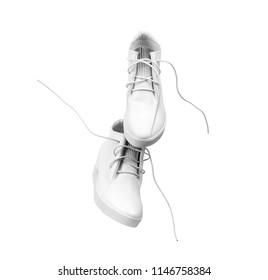 White Shoes On White Background