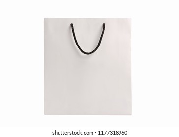 White Shopping Bag Isolated On White Background.