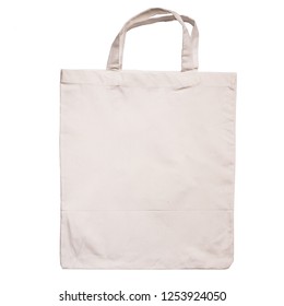 White shopping bag made of cotton fabric with handles isolated on white background - Powered by Shutterstock