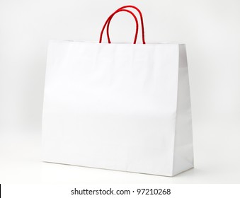 White Shopping Bag On White.