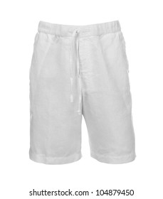 White Shorts Isolated On White Background