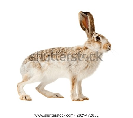 White Sided Jackrabbit Single White Sided Jack Iuyu Isolated On White Background