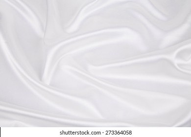 White Silk Texture Close Up. Whole Background.