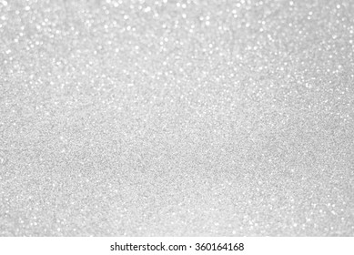 White Silver Glitter Bokeh Texture Christmas Abstract Background