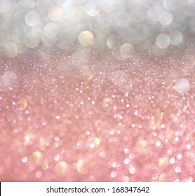 white silver and pink abstract  bokeh lights. defocused background 