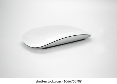 White and silver wireless magic mouse