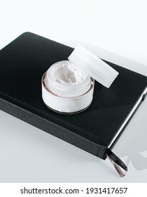White skincare bottle for mockup add your own logo, monochrome look, elegant, luxury skincare
