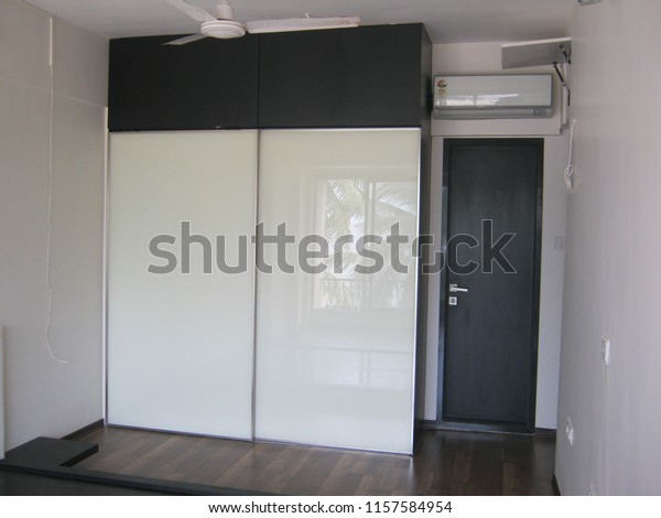 White Sliding Wardrobe Bedroom Stock Photo Edit Now 1157584954