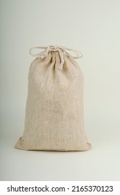 White Small Gunny Sack With Lace