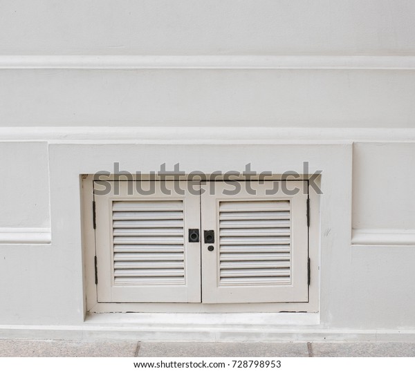 White Small Window Door On Wall Stock Photo Edit Now 728798953